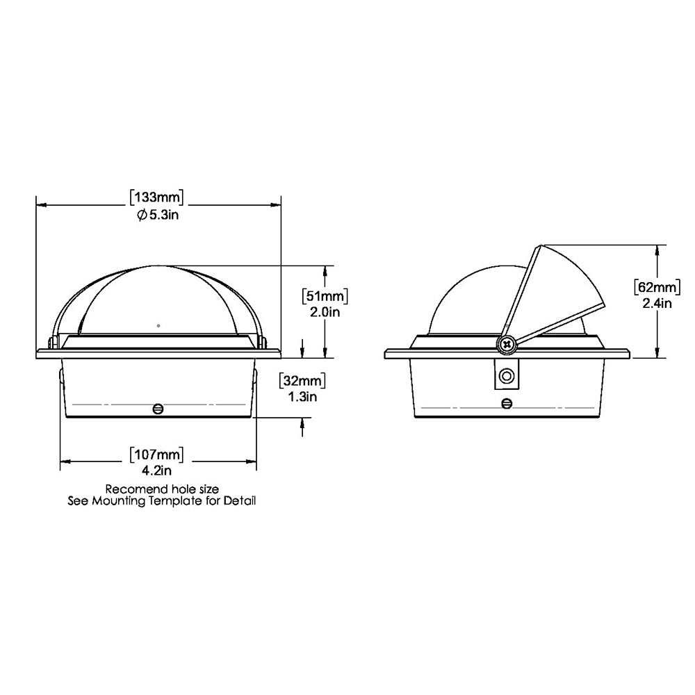 Ritchie F-83 Voyager Compass - Flush Mount - Black [F-83]