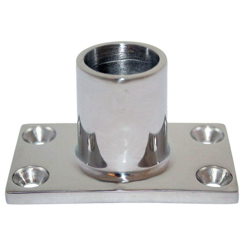 Whitecap " O.D. 90 Degree Rectangle Base SS Rail Fitting [6041C]