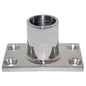 Whitecap " O.D. 90 Degree Rectangle Base SS Rail Fitting [6041C]