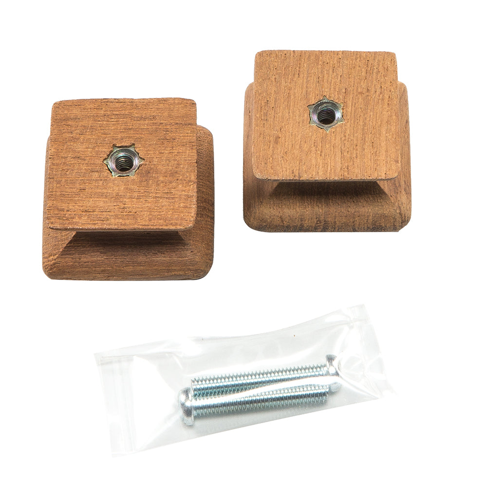 Whitecap Teak Square Drawer Knob - 1-1/8" - 2 Pack [60130-A]