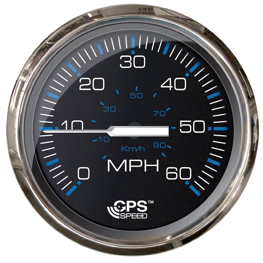 Faria Chesepeake Black 4" Studded Speedometer - 60MPH (GPS) [33749]