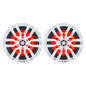 DS18 HYDRO 6.5" 2-Way Marine Speakers w/RGB LED Lights 300W - White [NXL-6]