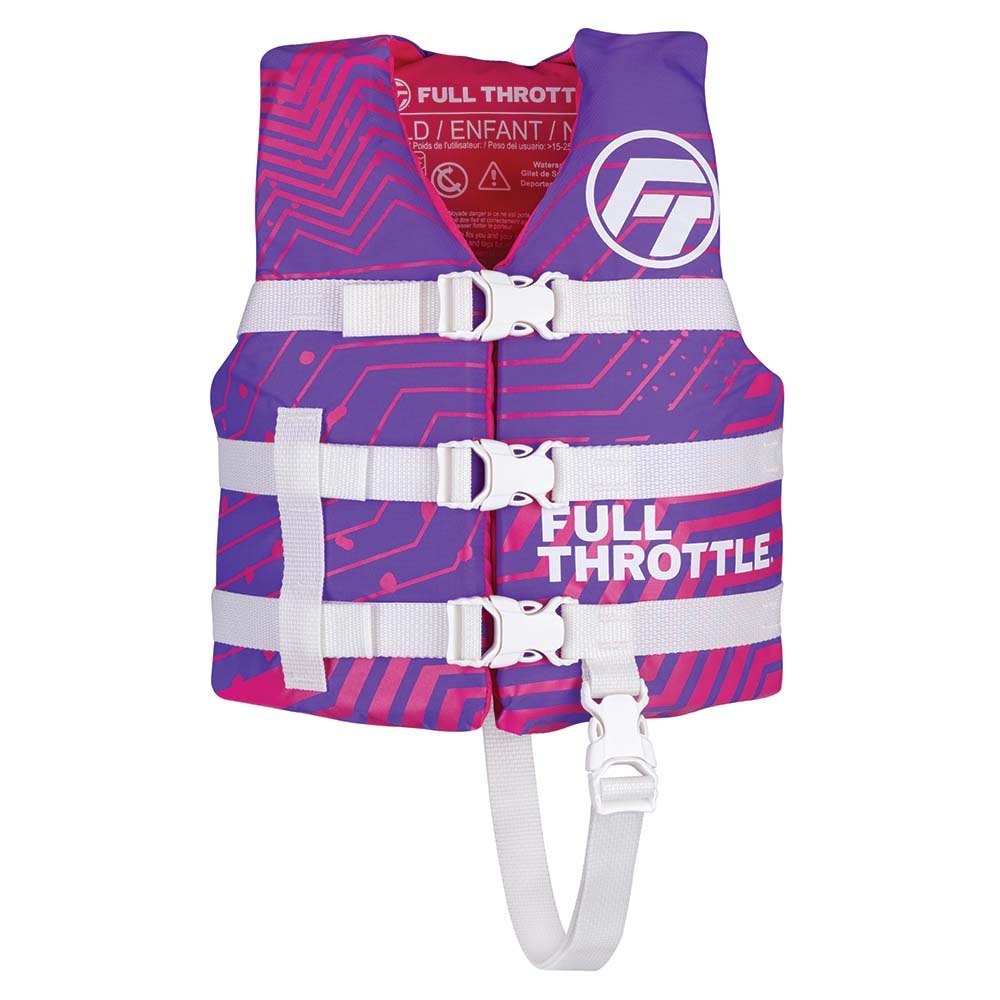 Full Throttle Child Nylon Life Jacket - Purple [112200-600-001-22]