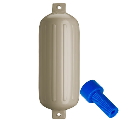 Polyform G-6 Twin Eye Fender 11" x 30" - Sand w/Adapter [G-6-SAND]